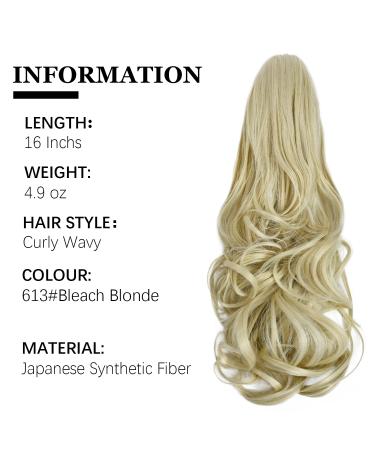 Parxitn 40cm Ponytail Extension - Clip-In Synthetic Hair Blond Braid Perfect for International Shipping - Buy Online on GoSupps.com