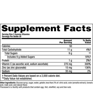 Vitafusion Power Zinc Gummy Vitamin - 2 Bottles (180 ct) - Buy Online on GoSupps.com