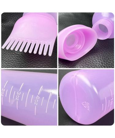 Tenalleys 3 Pack Hair Dye Brush & Applicator Bottle - 6oz with Graduated Scale for Hair Dye & Bleach - Pink Purple White - Perfect Hair Care Tools for Home & Salon Use - Buy Online on GoSupps.com
