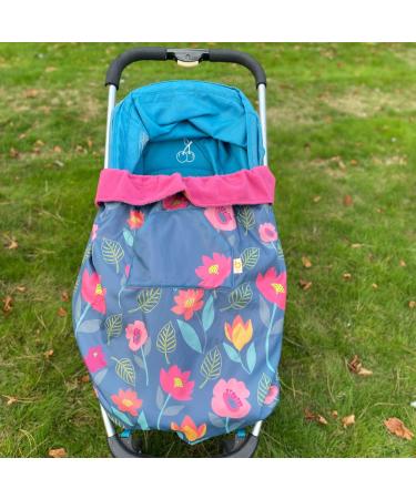 Babywearing All-Weather Waterproof Sling and Baby Carrier Cover Rain cover with Fleece lining.Universal fitting protection from rain and wind in all seasons Fits front & back carriers (Floral)