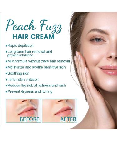 Skinetic Peach Fuzz Hair Removal Cream - Gentle Facial Hair Remover for Mustache, Lip Hair, and Fine Hair - Buy Online on GoSupps.com