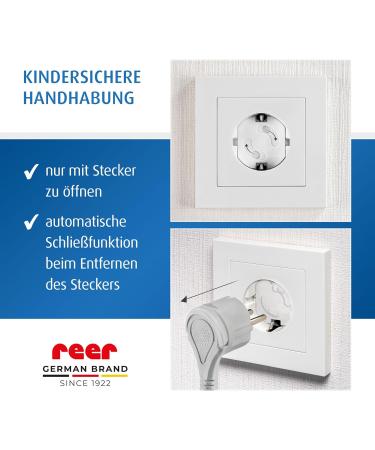 Reer Socket Protector - Child-Safe Original White 20 Pieces - International Shipping Available - Buy Online on GoSupps.com