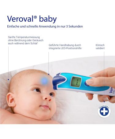 Veroval Baby Infrared Thermometer - Contactless Noiseless Quick Body & Object Temperature Measurement - Ideal for Parents - Buy Online on GoSupps.com