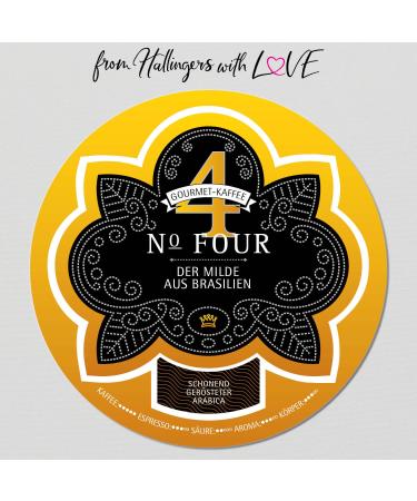 Hallingers No.Four - Gourmet Brazilian Coffee (500g) | Perfect Mother's Day & Father's Day Gifts | New Home & New Year's Eve Recovery - Buy Online on GoSupps.com