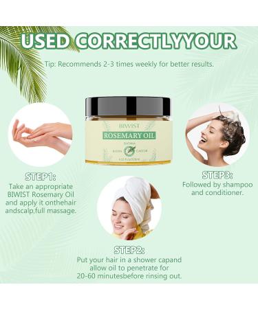 Organic Rosemary Oil for Hair Growth | 100% Natural Hair & Skin Treatment for Men & Women | Rosemary Ointment for Beard Eyebrows & Body Massage (120ml - Buy Online on GoSupps.com