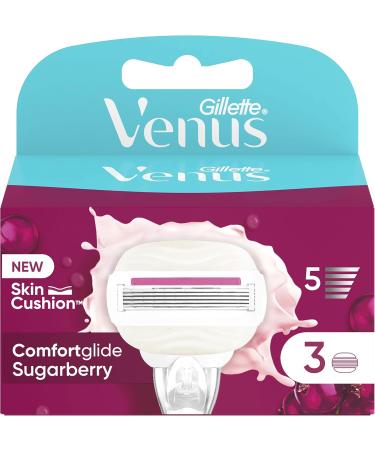 Gillette Venus Comfortglide Sugarberry Blade Refills X3 For Women 5 Blades - Buy Online on GoSupps.com