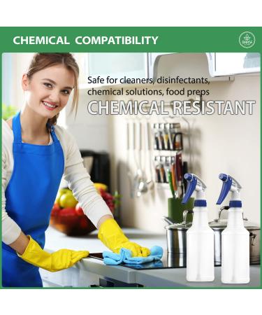 Bar5F 16 oz Plastic Spray Bottles - Leak Proof, Value Pack of 2 for Chemical and Cleaning Solutions - Adjustable Head Sprayer, Fine to Stream - Buy Online on GoSupps.com