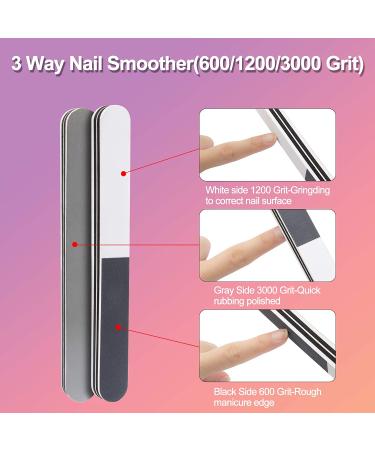 CGBE Nail Files and Buffer Manicure Tools Kit - 10Pcs Rectangular Nail Buffer Block and 100/180 Grit Nail File for Nail Care - White - Buy Online on GoSupps.com