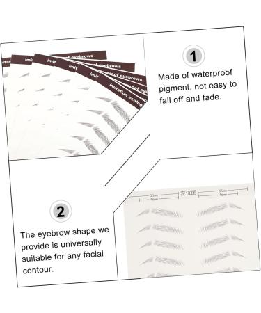 Balacoo 6pcs Eyebrow Stickers 3d Stickers Brown Eyebrow Sticker Imitation Eyebrow Sticker 6d - Buy Online on GoSupps.com