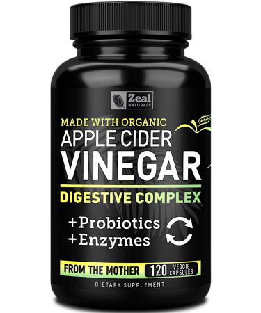 Organic Apple Cider Vinegar Capsules + Digestive Enzymes & Probiotics (1500mg | 120 Capsules) Raw Apple Cider Vinegar Pills & Fiber Supplement for Gut Health  Immune Support  Digestion & Detox Cleanse acv1 - Buy Online on GoSupps.com