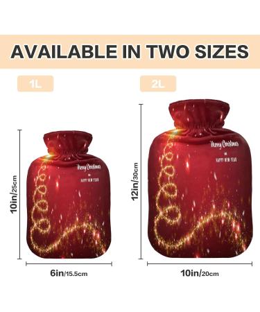 Buy KCLDECI 2L Hot Water Bottle with Christmas Tree Cover - Ideal for Pain Relief & Cold Therapy | Perfect Foot Warmer & Cramps Relief - International Shipping Available - Buy Online on GoSupps.com