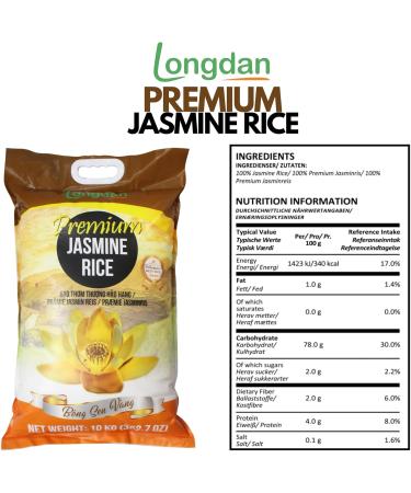 Longdan Premium Jasmine Rice 10kg - Buy Online on GoSupps.com