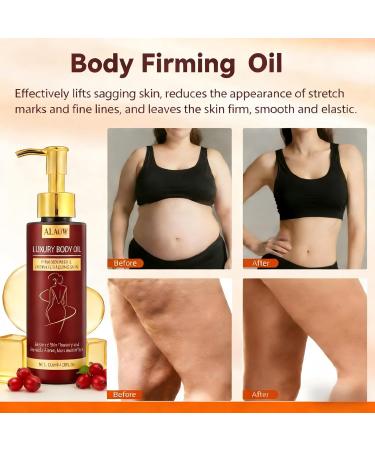 ALAOW Firming Body Oil for Tightening & Hydrating - Natural Ingredients Reduces Loose Skin Fast-Absorbing & Non-Greasy Suitable for All Skin Types 4 Fl Oz / 120ml - Buy Online on GoSupps.com