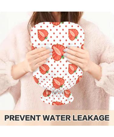 Naanle Polka Dots Heart Cherry Hot Water Bottle - 1L Transparent Heat Bottle for Pain Relief & Therapy | Bed & Hand Feet Warmer - Buy Online on GoSupps.com