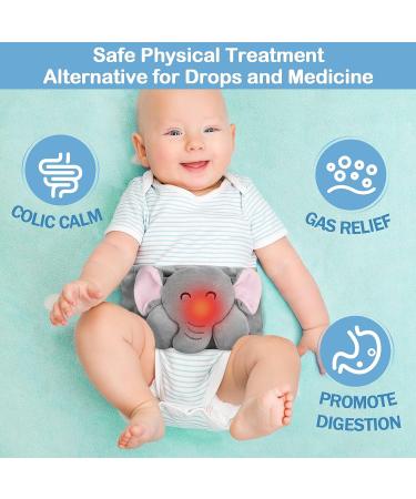 Heigoeost Heated Tummy Wrap for Baby Colic and Gas Relief | Soothing Warmth Pad Swaddling Belt for Newborns | Elephant Design - Buy Online on GoSupps.com