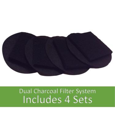4 Sets of Dual Charcoal Replacement Filters for Gardenatomy 1 Gallon Compost Pail - 1 Gallon Size - Buy Online on GoSupps.com