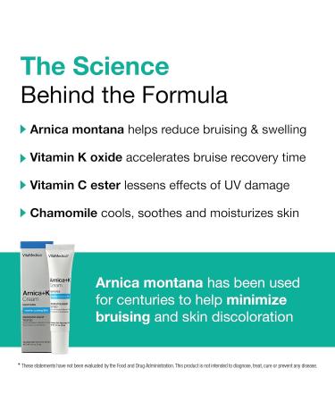 VitaMedica Arnica Cream 2 Pack - Arnica Montana + Vitamin K Oxide Bruise Cream for Sensitive Skin - Undereye Treatment with Vitamin C - 0.5 Ounce Each - Buy Online on GoSupps.com