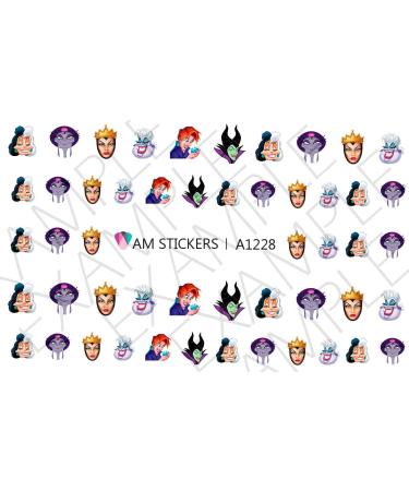 Disney Female Villains Water Nail Art Transfers Stickers Decals - Set of 51 | A1228 - Buy Online on GoSupps.com