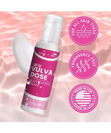 Mothers Dose Vaginal Moisturizer - DHEA Cream for Vulva Dryness & Discomfort with Hyaluronic Acid | 90 Day Supply | Women's Health | Made in USA - Buy Online on GoSupps.com