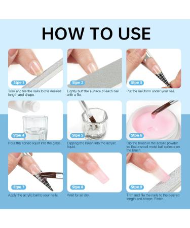 PEACECOLOR 10PC 60ML Acrylic Liquid Monomer for Acrylic Powder Professional System Acrylic Nail Liquid for Acrylic Nails Extension Non-Yellowing Beauty Gifts for Women Girls color 184 - Buy Online on GoSupps.com