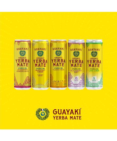 Guayaki Sparkling Yerba Mate Grapefruit Ginger 12-pack - Buy Online on GoSupps.com