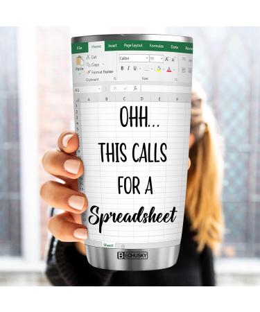 BECHUSKY Accountant Gifts Spreadsheet Tumbler Accountant Gifts Spreadsheet For Boss Tumbler 20OZ - Gifts Coffee Mug For CPA Nerd Family Men Women Coworker Christmas 1 FBA - Buy Online on GoSupps.com