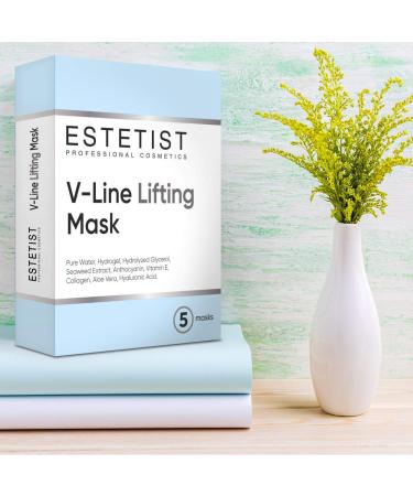 ESTETIST V Shaped Slimming Face Mask - Double Chin Reducer & Face Lift Tape - Anti-Aging Firming Mask for Jawline - 5 Pack - Buy Online on GoSupps.com