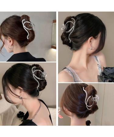 Punk Style Metal Silver Hair Claw Barrette - Irregular Hair Clip for Women, Hair Accessory 1Pcs - Buy Online on GoSupps.com