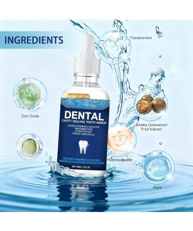 Cavity Healing Tooth Armor Transparent Enamel Strengthening Formula Drops with Hydroxyapatite Daily Oral Care Solution for Cavity Defense and Gum Health 2 Count - Buy Online on GoSupps.com