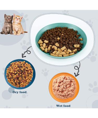 8 Pcs Cat Food Dish Cat Bowls Whisker Fatigue Free Cat Food Bowls Multipurpose Cute Pet Bowl to Relieve Whisker Fatigue for Cats Kittens Puppies Dishwasher Safe (Four color) - Buy Online on GoSupps.com