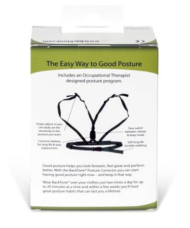 Jobri BackTone BioFeedback Posture Trainer - Correct Poor Posture Stand Straight Size Medium - Buy Online on GoSupps.com