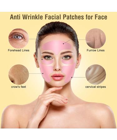 Reusable Silicone Wrinkle Patches Kit - Face & Forehead Wrinkle Treatment with Massage Stick | Overnight Patches for Under Eyes & Facial Care - Buy Online on GoSupps.com