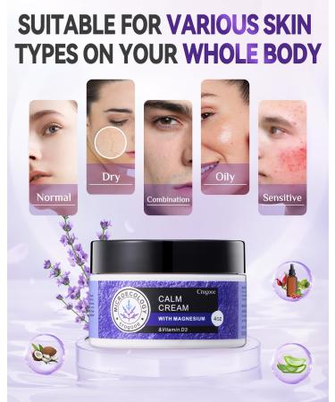 2025 Updated Magnesium Cream for Sleep: Nighttime Magnesium Lotion for Pain & Leg Cramps, Muscle Relaxation, Calm, Deep Hydration, Skin Care for Kid, Men, Women (Lavender), 3PC 4 Fl Oz (Pack of 3) - Buy Online on GoSupps.com