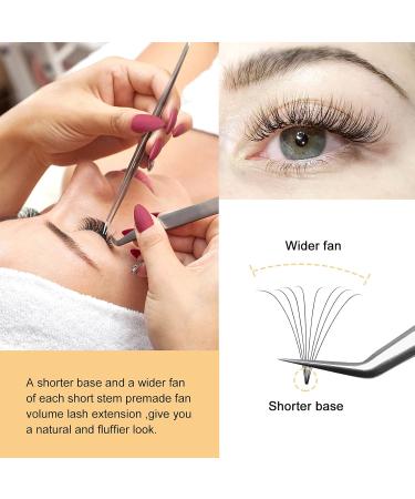 Premade Fan Volume Lash Extensions 8D 0.08D 14mm Russian Pre Made Fan Lashes | 3D-8D 0.07/0.10 C/D Curl 8-15mm | Long Lasting | Easy Application(8D 0.08D 14mm) - Buy Online on GoSupps.com