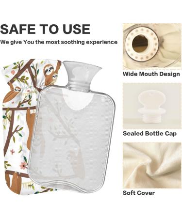Hot Water Bottles with Cover - Tropical Sloths 2L | Pain Relief & Heat Therapy - Buy Online on GoSupps.com