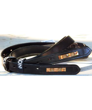 Tyssons Breeches Liz Leather Stirrup Strap Burrings - Ristrock Strass Brown & Black - Sizes 145 155 165 cm - Buy Online on GoSupps.com