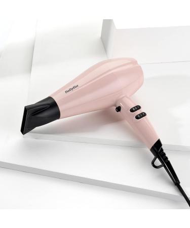 BaByliss Rose Blush 2200W Hair Dryer - Powerful Ionic Lightweight Dryer (Pink) - Buy Online on GoSupps.com