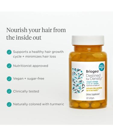 Briogeo Omega 3 6 9 + Biotin Supplements for Healthy Hair - 120 Softgels - Buy Online on GoSupps.com