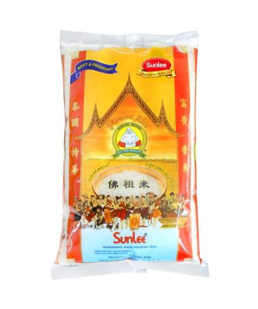 Sunlee Thai Jasmine Rice - 5 Lbs. Long Grain White Rice, Aromatic Thai Hom Mali, Great for Vegans & Vegetarians, Naturally Gluten-Free