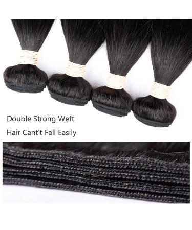 Beauhair 100% Unprocessed Brazilian Straight Virgin Human Hair Bundles - Natural Black (20/22/24/26 Inch) - Buy Online on GoSupps.com