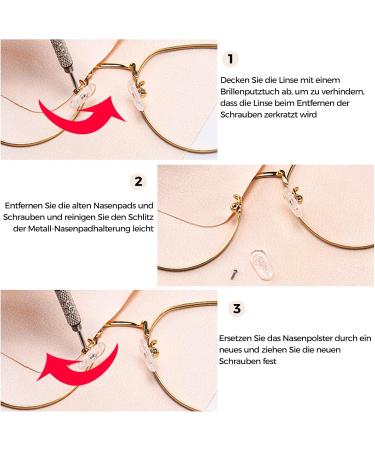 VIKY 25 Pairs Silicone Glasses Nose Pads - Non-Slip Self-Adhesive Repair Set with Tweezers & Cleaning Cloth | Perfect for Eyewear Comfort & Maintenance - Buy Online on GoSupps.com