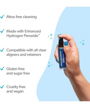 EverSmile AlignerFresh Cleaning Spray for Invisalign and All Clear Aligners and Retainers On-the-Go Cleaning & Teeth Whitening Kills Bacteria Fights Bad Breath Mint Flavor 10ml (2 Pack) 0.3 Fl Oz (Pack of 2) - Buy Online on GoSupps.com
