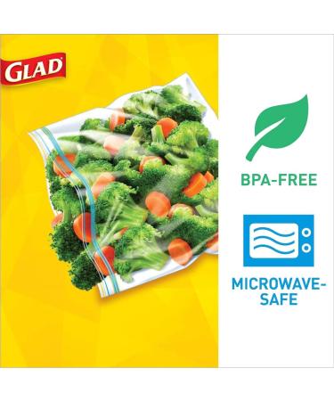 Glad Quart Zipper Food Storage Bags, 200 Count - Pack of 4 | Clear Plastic Bags for Trash & Food Storage (79106) - Buy Online on GoSupps.com