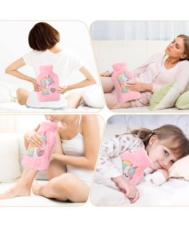 Unicorn Plush Hot Water Bottle - Removable Washable Cover, 1L Natural Rubber, Pink - Ideal for Neck, Waist, Back, Legs, Shoulders - Winter Warmth - Buy Online on GoSupps.com