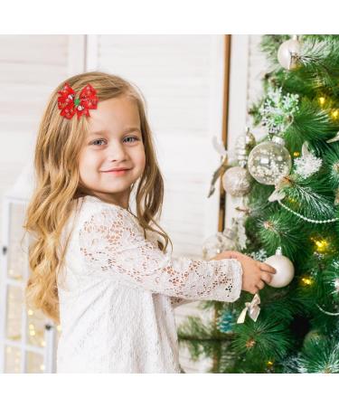 Sibba Hair Bows 3 Inch Toddler Red Green Alloy Clips 12 Pieces Braid Barrettes Ponytail Alligator Headwear Headpiece Lolita Halloween Christmas Easter Party Easter Party Accessories For Girls Christmas Pattern - Buy Online on GoSupps.com