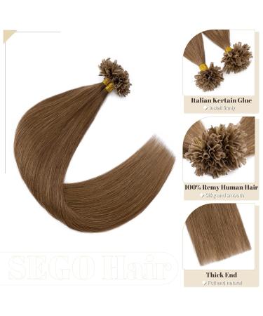 Buy SEGO SONNGING 100% Human Hair Extensions - 0.5g U-Tip Keratin Light Brown #6-1 45 cm (50g) - International Shipping - Buy Online on GoSupps.com