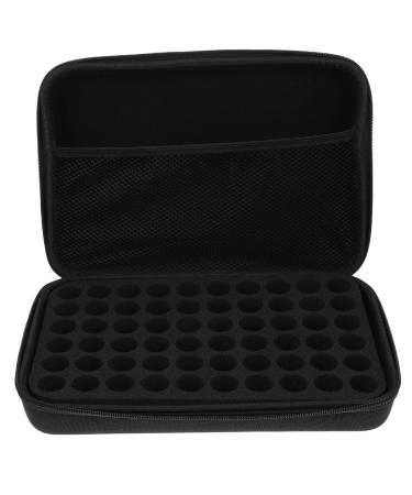 Milists 60 bottles of storage box for essential oils for 15 ml essential oils with foam insert shockproof waterproof and durable black 90
