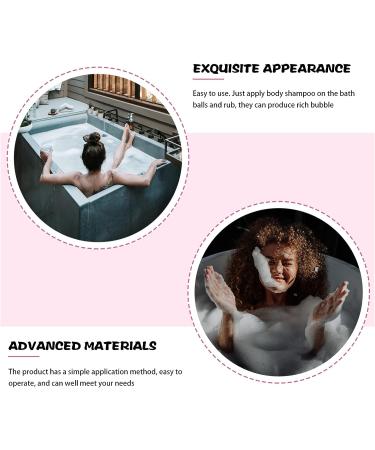 EXCEART Shower Wash Sponge 2Pcs | Ice Cream Bath Loofah Sponge Mesh Pouf | Exfoliating Shower Sponge for Men Women | Light Yellow Pink - Buy Online on GoSupps.com