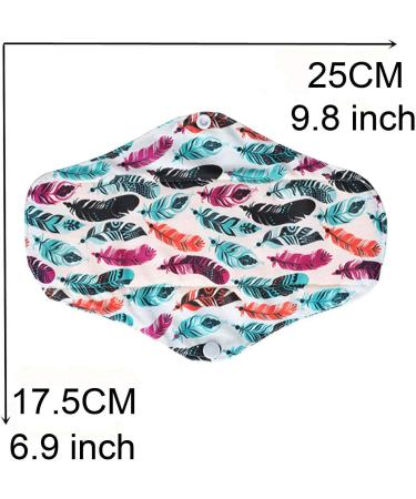 Organic Bamboo Menstrual Pads Set with Mini Wet Bag - 7 Reusable Light Flow Panty Liners for Eco-Friendly Periods - Buy Online on GoSupps.com