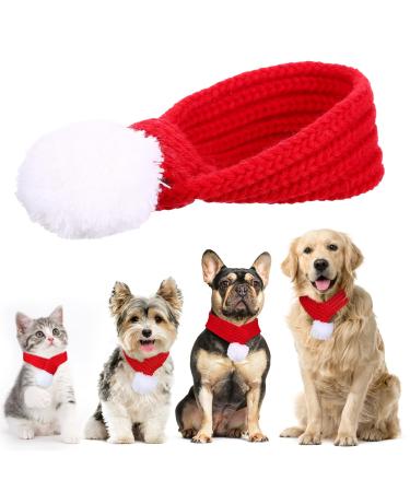Naler Dog Christmas Scarf Christmas Costume Dog Clothes Pet Christmas Scarf Christmas Scarf Red Dog Costume Small S
